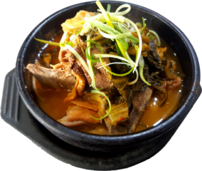 back bone of pig soup. korean traditional food. korean food. 