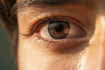 Close up of an asian young man's eye
