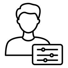 Account avatar personalization icon with equalizer