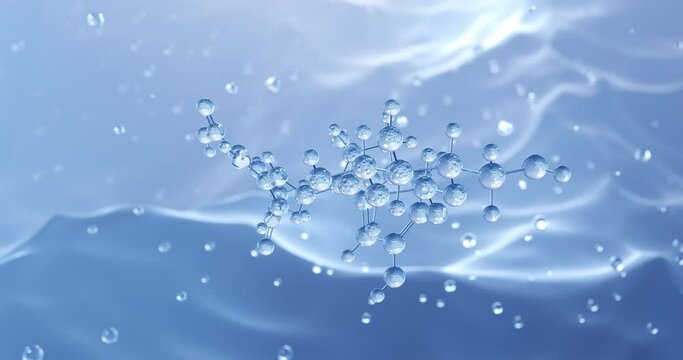 Betanin rotating molecular structure, 3d model of molecule, food dye e162, looped video