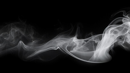 Ethereal White Smoke and Powder Abstract - A Beautiful and Dynamic Composition of Soft Mist and Vapor for Modern Creative Designs and Artistic Concepts.