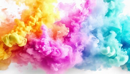カラフルな煙の背景イラスト