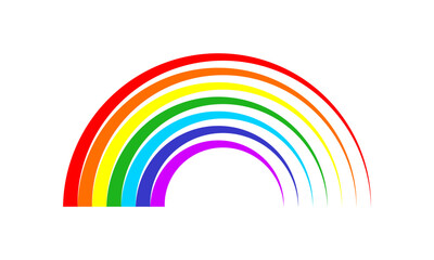 Rainbow logo icon vector	
