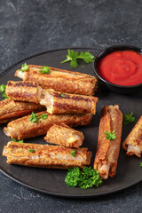 ham and cheese french whole wheat toast roll ups