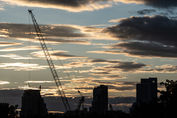 The sky before sunrise from bangkok, Thailand.