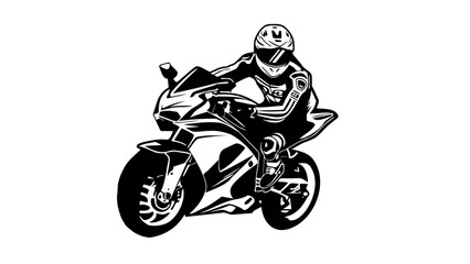 motard sur moto sportive GP - obrazy, fototapety, plakaty