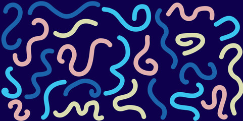 Abstract simple background with scribbles in blue shades. vector illustration