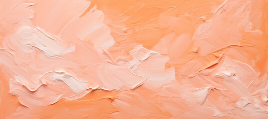 Fototapeta premium Abstract impressionistic background with vibrant pink and peach colored paint strokes