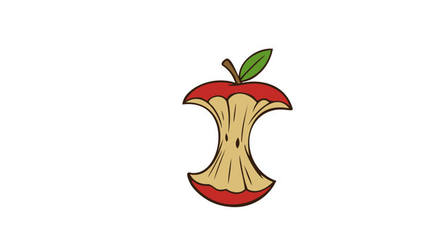 trognon de pomme , d&eacute;chet compostable 