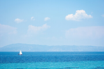 Obraz premium beautiful sea in greece on nature background