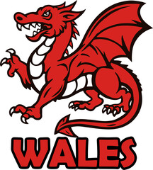 dragon rouge symbole du Pays de galles 