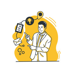 Male Employees - Flat Design