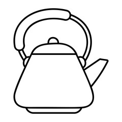 Water Kettle concept, Anodized Coffee Pot vector icon design, Camping and outdoor symbol, extreme sports equipment sign, Backpack and Adventure travel  elements stock illustration 