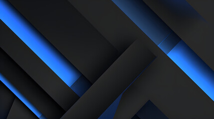 Blue black shapeless flat abstract technology business background with stripes cubes