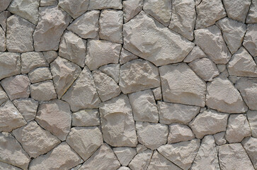 Natural grey stone wall texture detail - Cobblestone