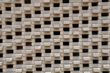 White brick wall texture detail - Facade