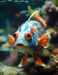 fish swimming in aquarium