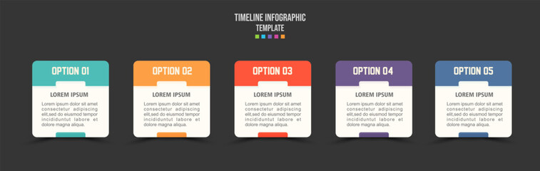 Infographic design template, Business concept with 5 steps or options.