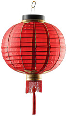 Obraz premium Chinese red lantern illustration PNG element cut out transparent isolated on white background ,PNG file ,artwork graphic design.