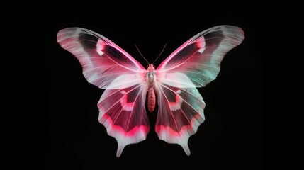 butterfly on black background