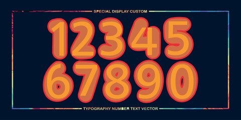 assorted digital custom vector numbers. minimum. Color gradation. Dark. Banner Network. 3d effect. Design. futuristic. Paper cut or effect. Luxury. Premium. 181