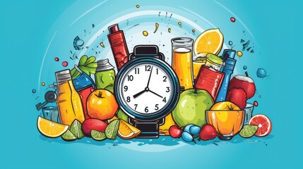 new year background with clock