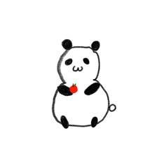 りんごとパンダ