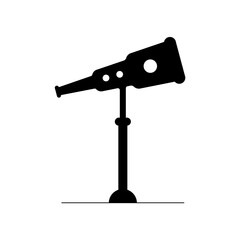vector telescope symbol on white background