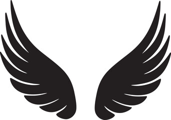 vector illustration of wings gold black - obrazy, fototapety, plakaty