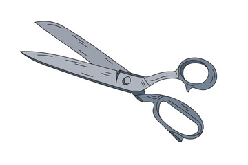 vector vintage scissors. scissors vector illustration