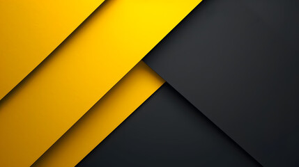 Yellow black shapeless flat abstract technology business background with stripes cubes - obrazy, fototapety, plakaty