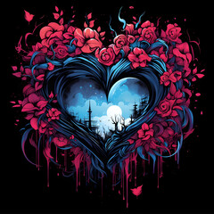 Heart of Love Valentine Day AI Artwork