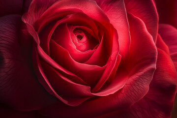 Close-up of red roses, macro, black background