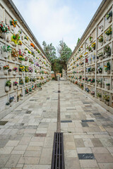 A public Mausoleums on a cloudy day on the island of Murano in Venice, Italy