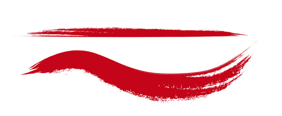 アナログタッチ素材：筆の質感　墨　インク　筆模様　波模様筆の筆跡素材。ブラシストローク