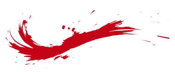 アナログタッチ素材：筆の質感　墨　インク　筆模様　波模様筆の筆跡素材。ブラシストローク