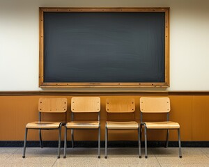 blank bulleting board in breakroom,