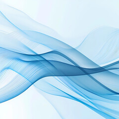 Blue Fluid Motion on Aqua Background with Ocean Ripple and Curved Waves