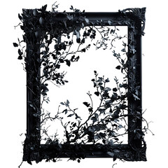 Mystical frame Midnight Flora: A Noir Wreath Enveloping the Ethereal Essence of Night"