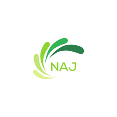 NAJ Letter logo design template vector. NAJ Business abstract connection vector logo. NAJ icon circle logotype.
