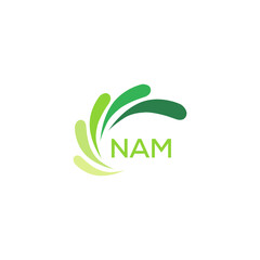 NAM Letter logo design template vector. NAM Business abstract connection vector logo. NAM icon circle logotype.
