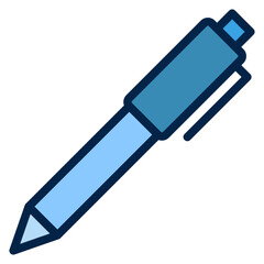 Pen Blue Colour Icon