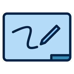 Chalkboard Blue Colour Icon