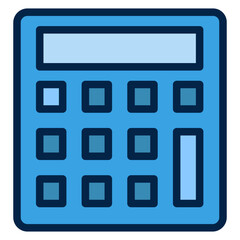 Calculator Blue Colour Icon