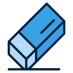 Eraser Blue Colour Icon
