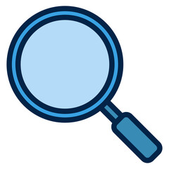 Magnifying Blue Colour Icon