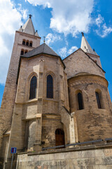 Fototapeta na wymiar Rear View Of St. George's Basilica at Prague Castle Complex, Prague, Czech Republic