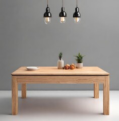 Empty Wooden Table For Product Display