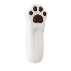 3D Pet Paw Icon with Transparent Background