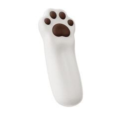 3D Pet Paw Icon with Transparent Background